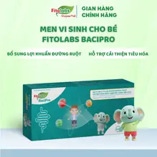 Men Vi Sinh Cho Bé Fitolabs BaciPro Bổ Sung 3 Tỷ Lợi Khuẩn Và Kẽm Giúp Cải Thiện Rối Loạn Tiêu Hóa Hộp 20 Ống [MẪU MỚI]