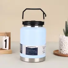 Bình Nước Giữ Nhiệt BOTTLE 1.5L-2L Inox 304 Miệng Rộng 9cm Có Ống Hút Cao Cấp