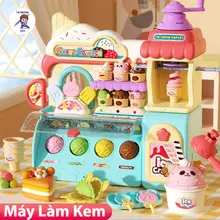 Đồ Chơi Máy Làm Kem Đất Sét - Tự Khô, 36 Màu, Chất Liệu Tự Nhiên, Kèm Dụng Cụ, Phát Triển Sáng Tạo