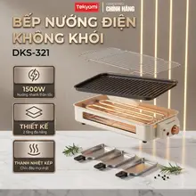 Bếp Nướng Điện Không Khói TEKYOMI DKS-321 Version 3.0 – Công Suất 1500W, Chiên Nướng Đa Năng, Đa Dạng Linh Kiện
