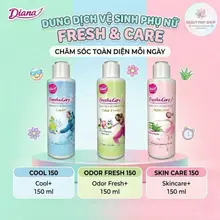 [DATE 10/2026] Dung Dịch Vệ Sinh Phụ Nữ Diana Fresh & Care 150ml – Dịu Nhẹ, Khử Mùi, Chăm Sóc Vùng Kín Mỗi Ngày