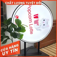 Hộp đèn mica hút nổi tròn, vuông 60 cm trắng poly + in ấn thiết kế (sẵn led siêu sáng + nguồn 220v). Biển vẫy quảng cáo.