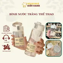 Bình Nước Bằng Nhựa trong suốt 350ml / 550ml / 800ml Trong Suốt Cho Học Sinh / Văn Phòng - Bách Hóa Kiều Oanh