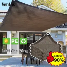 VENTAS Lưới che nắng Ngoài Trời Chống 90% tia cực tím Net Brown