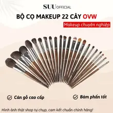 [OVW] Bộ Cọ 22 Cây OVW Lông Tự Nhiên Cán Gỗ Mềm Mại Bám Phấn Cho Trang Điểm Chuyên Nghiệp Và Cá Nhân SUUOFFICIAL