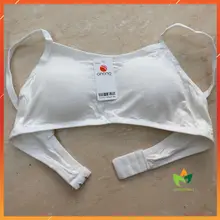 Áo lá học sinh cấp 2 chất cotton màu trắng có mút đệm mỏng HOCSINH02