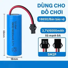 Pin Sạc Xe Điều Khiển Từ Xa 3.7v 18650 Loại 1200mah SM, bán kèm sản phẩm của DV Toys RC