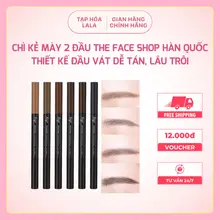Chì Kẻ Mày 2 Đầu The Face Shop Designing Eyebrow Pencil Hàn Quốc Đầu Vát Dễ Tán Lâu Trôi