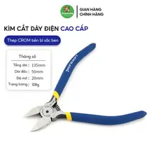 Kìm Cắt Dây Điện Lưỡi Thép Crom Sắc Bén Chống Mài Mòn, Kìm Tuốt Dây Điện Cao Cấp Size 5 Inch Nhỏ Gọn