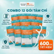 COMBO 12 GÓI TĂM CHỈ NHA KHOA KIOSHI CÔNG NGHỆ NHẬT BẢN - CHỨNG NHẬN ISO AN TOÀN -  CHÍNH HÃNG