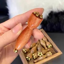 🔥favourie Con lăn massage nâng cơ mặt bấm huyệt gỗ đàn hương giảm quầng thâm hiệu quả