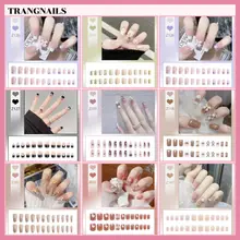 Sét 24 móng tay giả xinh xắn Freesize kèm keo dán móng tiện dụng [keo nước] Z01-TrangNails