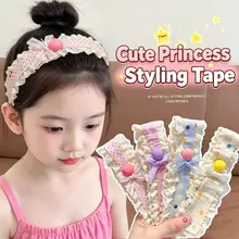 1 Trẻ Em Ren Xù Vải Đầu Kẻ Sọc Hoa Chấm Bi Nơ Kẹo Trang Trí Hạt Dây Buộc Tóc Co Giãn Mềm Chống Trượt Nổ Cố Định Phụ Kiện Tóc Cho Bé Gái