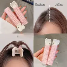 🍇Sweetybox🍇Kẹp tóc mái cố định tích hợp lô uốn tóc xoăn bồng bềnh không làm gãy tóc phong cách Hàn Quốc cho nữ