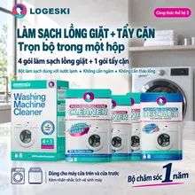 Bột Tẩy Lồng Máy Giặt LOGESKI Không Cần Ngâm Sạch Cặn Bẩn Nấm Mốc Khử Mùi Diệt 99.9% Vi Khuẩn