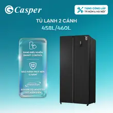 [KOL] Tủ lạnh Side by Side Casper 458L RS-E460PBS11 - Inverter Tiết kiệm điện