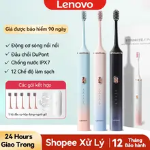 Bàn chải đánh răng điện Lenovo đa chức năng smart multi-function nâng cấp công nghệ sonic, 5 đầu bàn chải đánh răng,