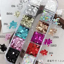 Khay phụ kiện tròn, sao ẩn móng nhiều màu mã 15/35
