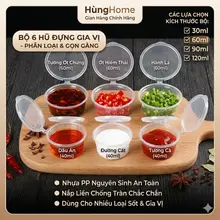 Combo 50 / 100 hủ nhựa đựng sốt nắp liền - chịu được nước sôi, hủ nhựa PP cao cấp