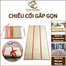 Chiếu Cối Xếp Gấp Gọn Du Lịch, Ngủ Văn Phòng, Chiếu Cối Tự Nhiên Nằm Mát