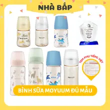 Bình sữa Moyuum 170ml/270ml Hàn Quốc, được chọn núm, chính hãng, an toàn cho bé - Nhà Bắp Store