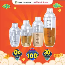 Bình lắc pha chế THE GARDEN IGWT x GREENBAR shaker nhựa vạch đen dụng cụ pha trà sữa