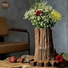 Lọ Hoa gỗ Lũa Decore, Phụ Kiện Trang trí Nhà Cửa, Bình Hoa Gỗ Tự Nhiên,Bình cắm hoa decore Home stay nhà hàng quán cafe