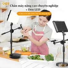GDT Giá Quay Video Để Bàn Xoay 360°, đèn livestream Quay Video Chân Quay Video Chụp Ảnh Từ Trên Xuống