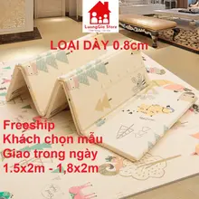 [LOẠI DÀY] Thảm xốp gấp gọn xpe LOẠI DÀY 0.8cm 2 mặt cho bé bò tập đi chống thấm chọn mẫu Chiếu Ngủ Văn Phòng 1,6m 1,8m