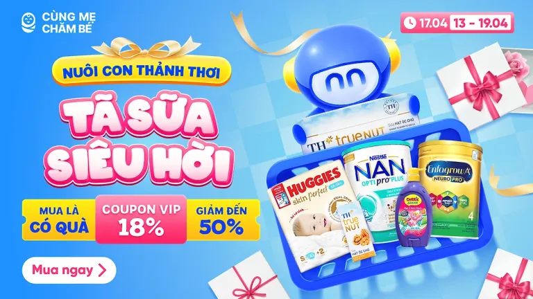 Tiki Tuần lễ Tã – Sữa – Flash deal giờ vàng, quà ngập giỏ