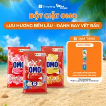 Bột Giặt OMO Comfort Tinh Dầu Thơm Sang Trọng/Thơm Mát/Hoa Hồng Pháp Gói 3.9kg/4.3kg/5.1kg