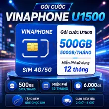 Sim 4G 5G Vinaphone d500 ,u1500, Fclub, big50y, D159V miễn phí 1 tháng đến 12 Tháng  - Sử dụng trên Toàn Quốc
