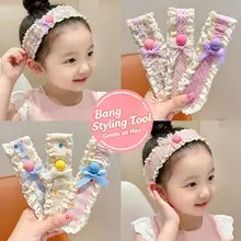 1 Trẻ Em Ren Xù Vải Đầu Kẻ Sọc Hoa Chấm Bi Nơ Kẹo Trang Trí Hạt Dây Buộc Tóc Co Giãn Mềm Chống Trượt Nổ Cố Định Phụ Kiện Tóc Cho Bé Gái