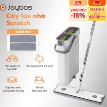 Joybos cây lau nhà tự vắt lau nhà tự vắt không cần rửa tay 360° có chức năng lau chùi và vải lau có thể thay thế và lỗ thoát nước để dễ sử dụng