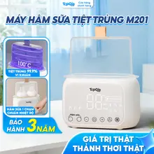 Máy hâm sữa kết hợp tiệt trùng đa năng TopGiaKids M2-01- khoang chứa 2 bình sữa , bảo hành 3 năm