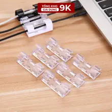 Vỉ 20 Nẹp Dán Tường Giữ Cố Định Dây Điện, Dây Mạng, Dây Máy Tính - Tiện Dụng Gia Đình - Văn Phòng, Chắn Chắn. TK9K 502 -