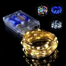 Dây chớp trang trí, dây đèn led đom đóm fairylight dài 3m/ 10m dùng pin AA có đủ màu hoặc vàng