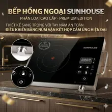 Bếp Hồng Ngoại SUNHOUS SHD6017 Công Suất 2000W, Cảm Ứng, Nấu Đa Năng