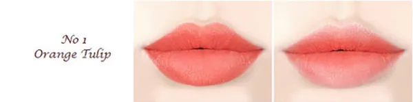 Son Innisfree Vivid Cotton Ink màu 1 Orange Tulip – cam nhẹ nhàng