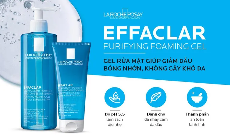 Sữa rửa mặt trị mụn La Roche-Posay Effaclar Purifying Foaming Gel