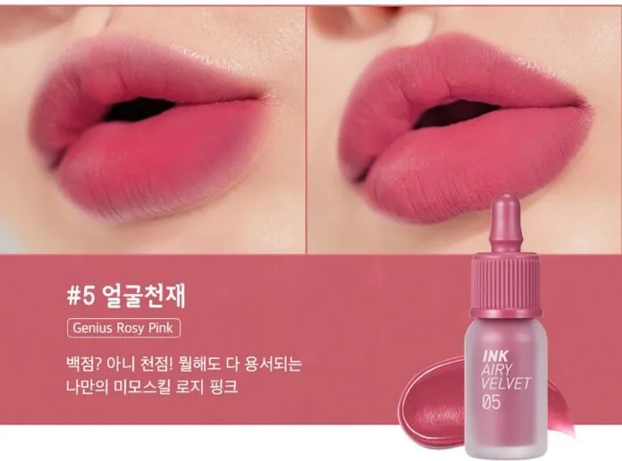 Son Peripera màu hồng tím trầm