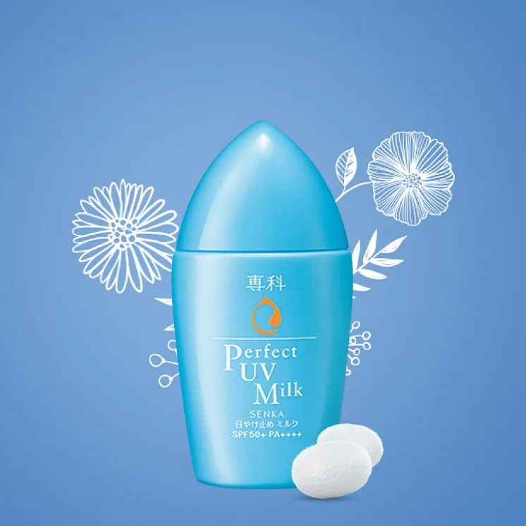 Tuýp kem chống nắng Senka Perfect UV Gel và Milk