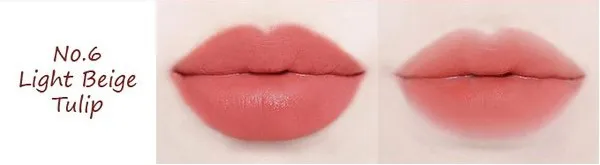 Son Innisfree Vivid Cotton Ink màu 6 Light Beige Tulip – cam đất nhạt