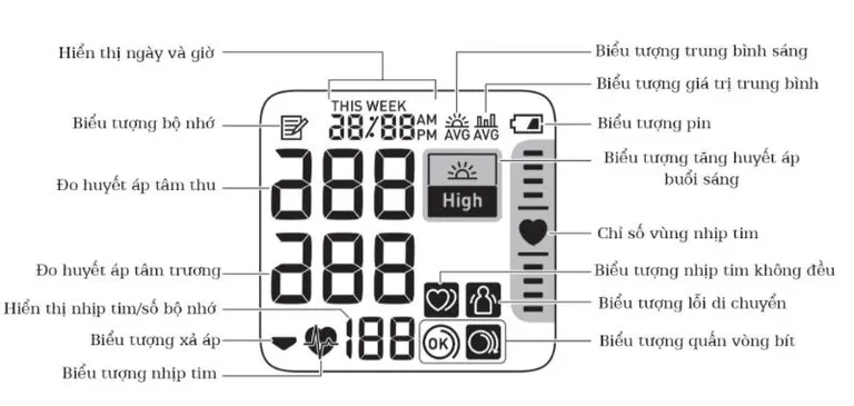 Chỉ số đo nhịp tim được ký hiệu bởi Pulse.
