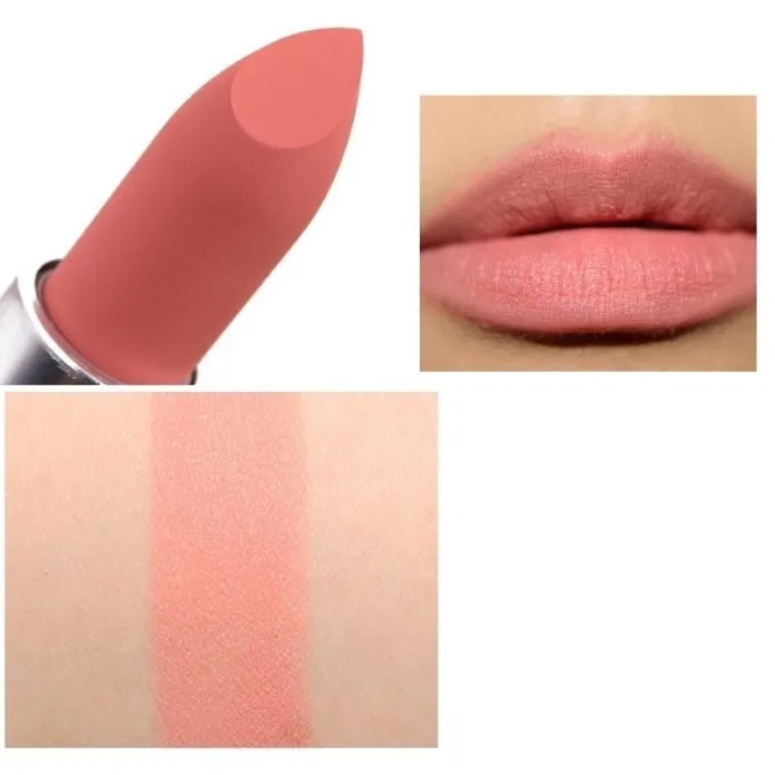 Son MAC Powder Kiss màu Sweet, No Sugar hồng đào nhẹ