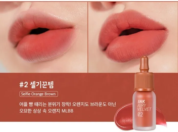 Son Peripera màu cam đất
