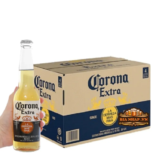 Chai bia Corona Extra lạnh mát