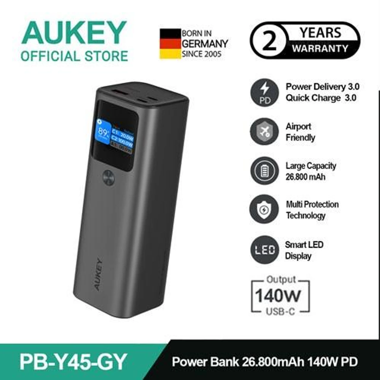 Aukey PB-Y36 26.800mAh