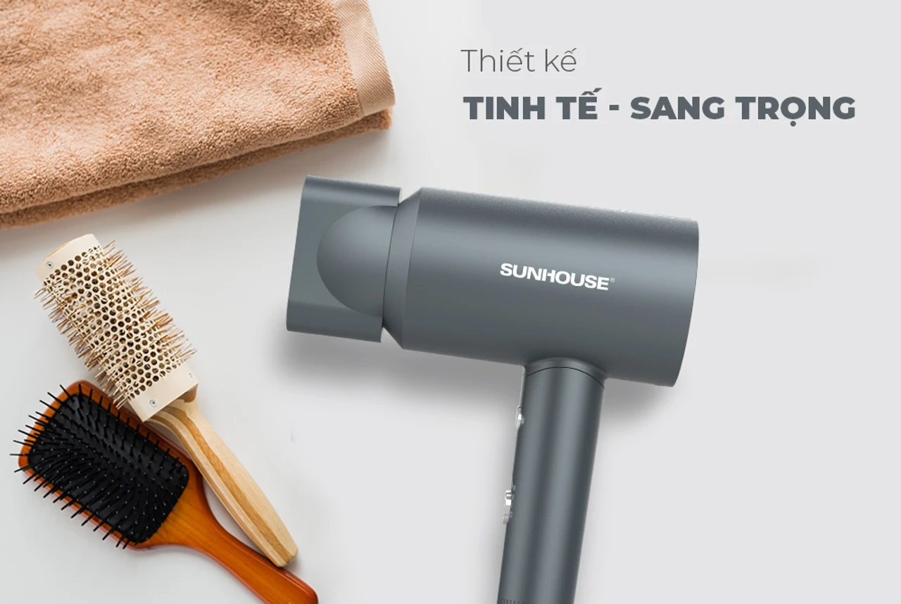 Máy sấy tóc Sunhouse SHD2315G thiết kế tinh tế và sang trọng