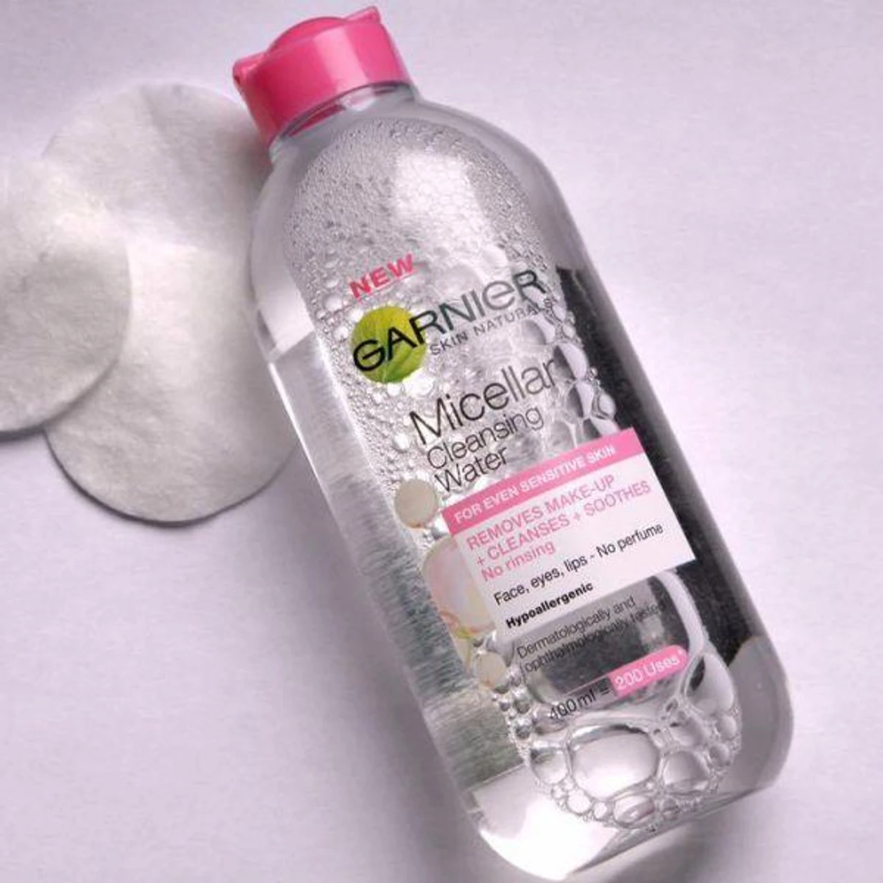 Nước tẩy trang Garnier nắp hồng cho da nhạy cảm